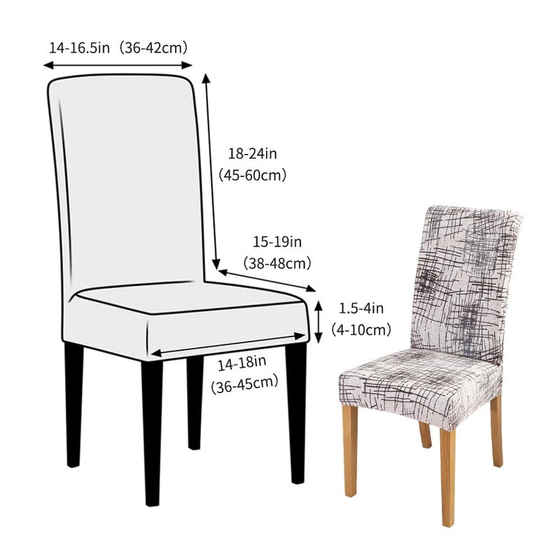FORCHEER Chair Covers for Dining Chairs Set of 6,Beige Stretch Dining Room Chair Cover Kitchen Parsons Chair Slipcovers (Pack of 6, Beige) - Image 5